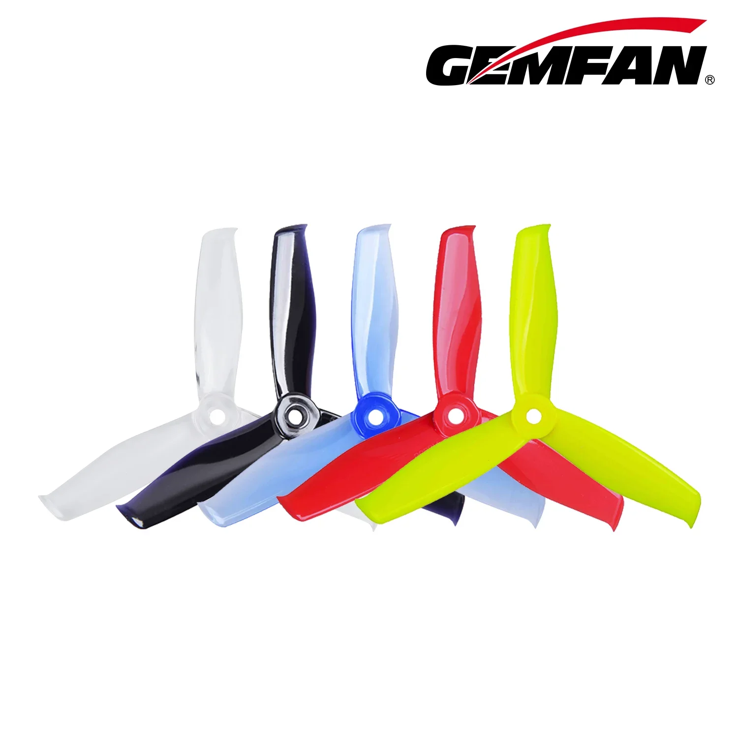 Gemfan 5055S Hulkie PC 3 Blade Propeller, 10 Pairs, Random Color, 5 Inch 5mm Bore