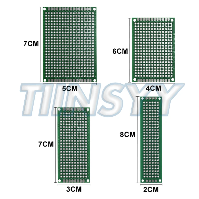 32Pcs Double Sided PCB Board Prototype Kit Universal Printed Circuit Protoboard For DIY Soldering Project
