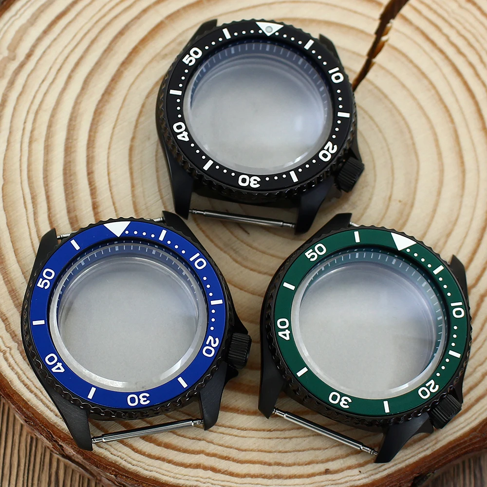 

Корпус для часов SKX007 NH35 NH36 с механическим механизмом, 42,5 мм, черный, для модификации, с сапфировым стеклом и зеленым безелем с разметкой.