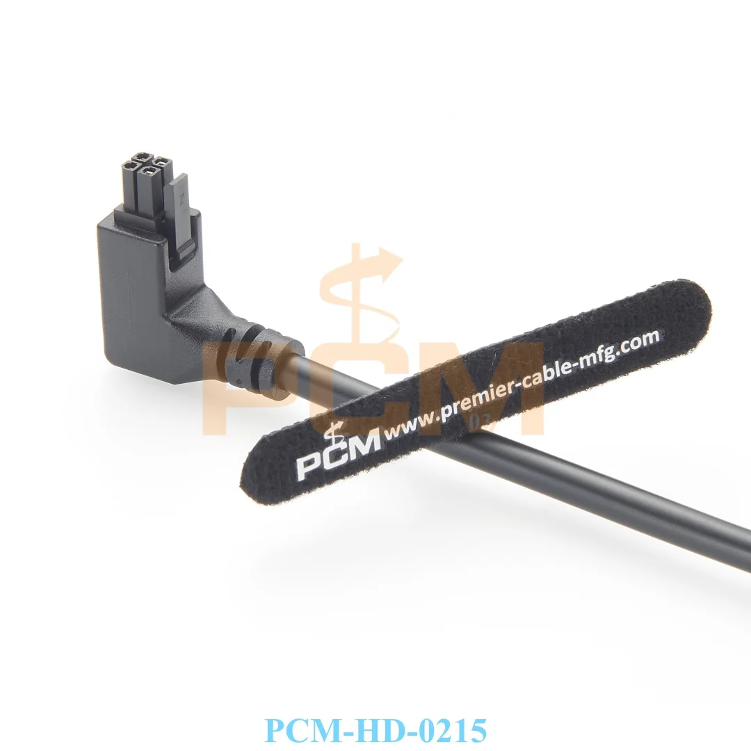 Micro-Fit 3.0 4 Circuits Right Angled Molex Female Connector to Open End Wire Leads Dual Row Power Signal Cable Assembly