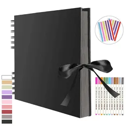 ZK20 80 Black Pages Memory Books DIY fotografico Photo Albums Scrapbook Cover Kraft Album Birthday holiday anniversary gifts