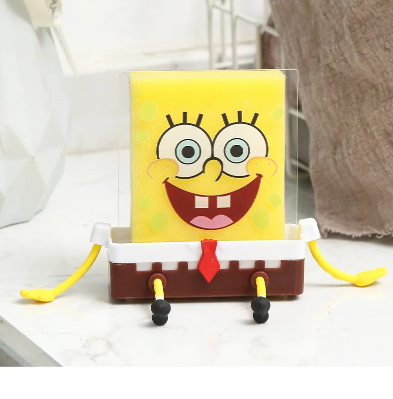 

Cartoon Sponges Holder Basket Organizer Sink Drain Rack Sponge Holder Soap Drainer Shelf Drying Rack Shelf