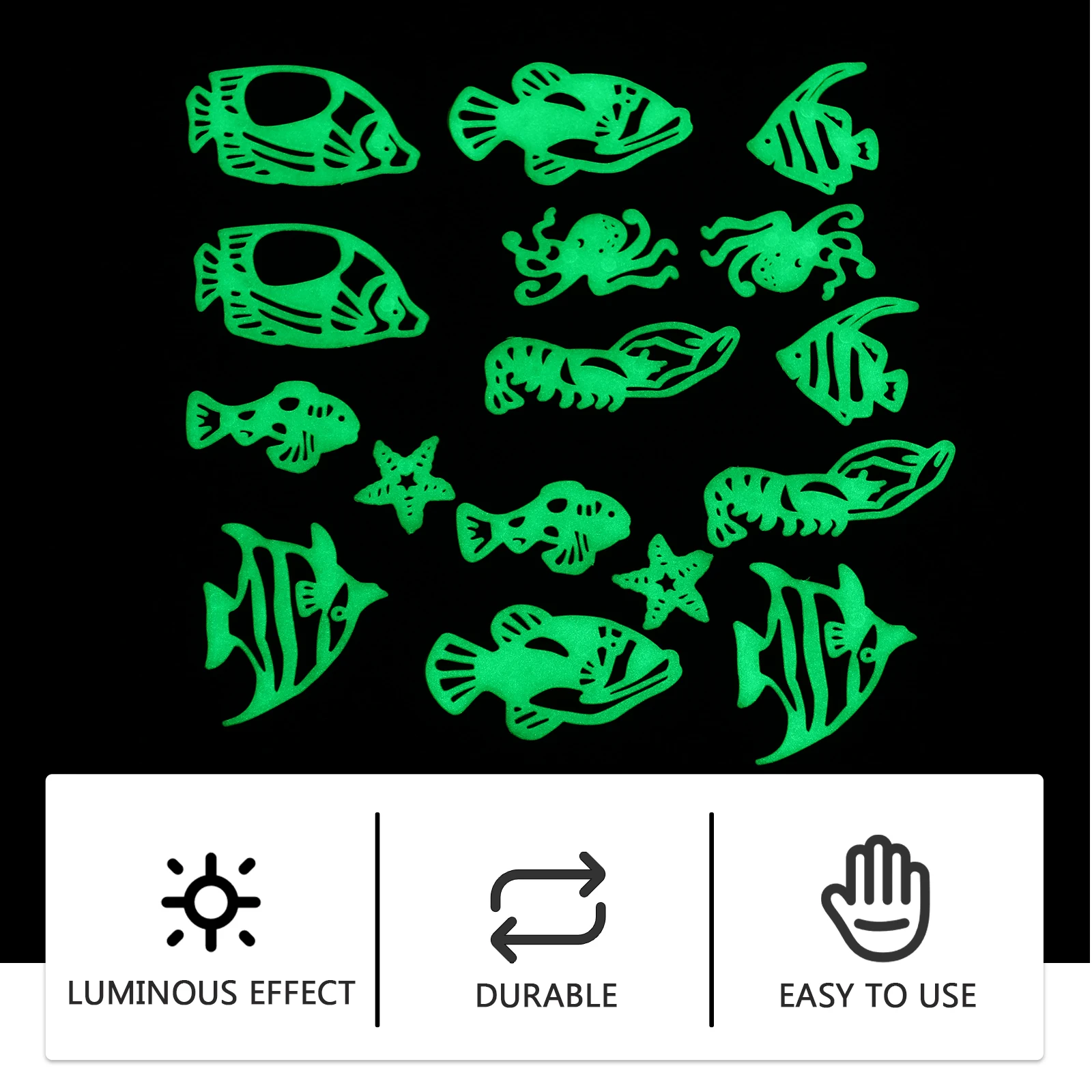 

4 Sets Fluorescence Luminous Wall Sticker Child Decoration Fluorescent Plastic Glow Stickers