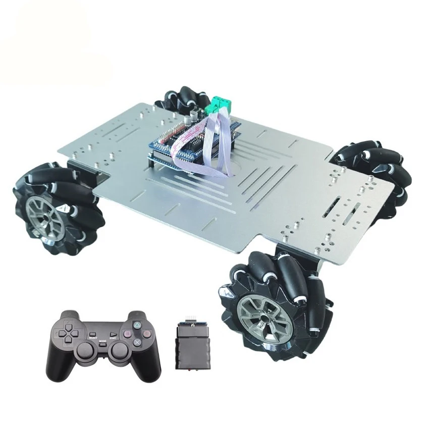 25KG Load PS2 Remote Control Arduino Car Chassis Omnidirectional Wheel Robot PID Speed Measurement DIY Toy Parts