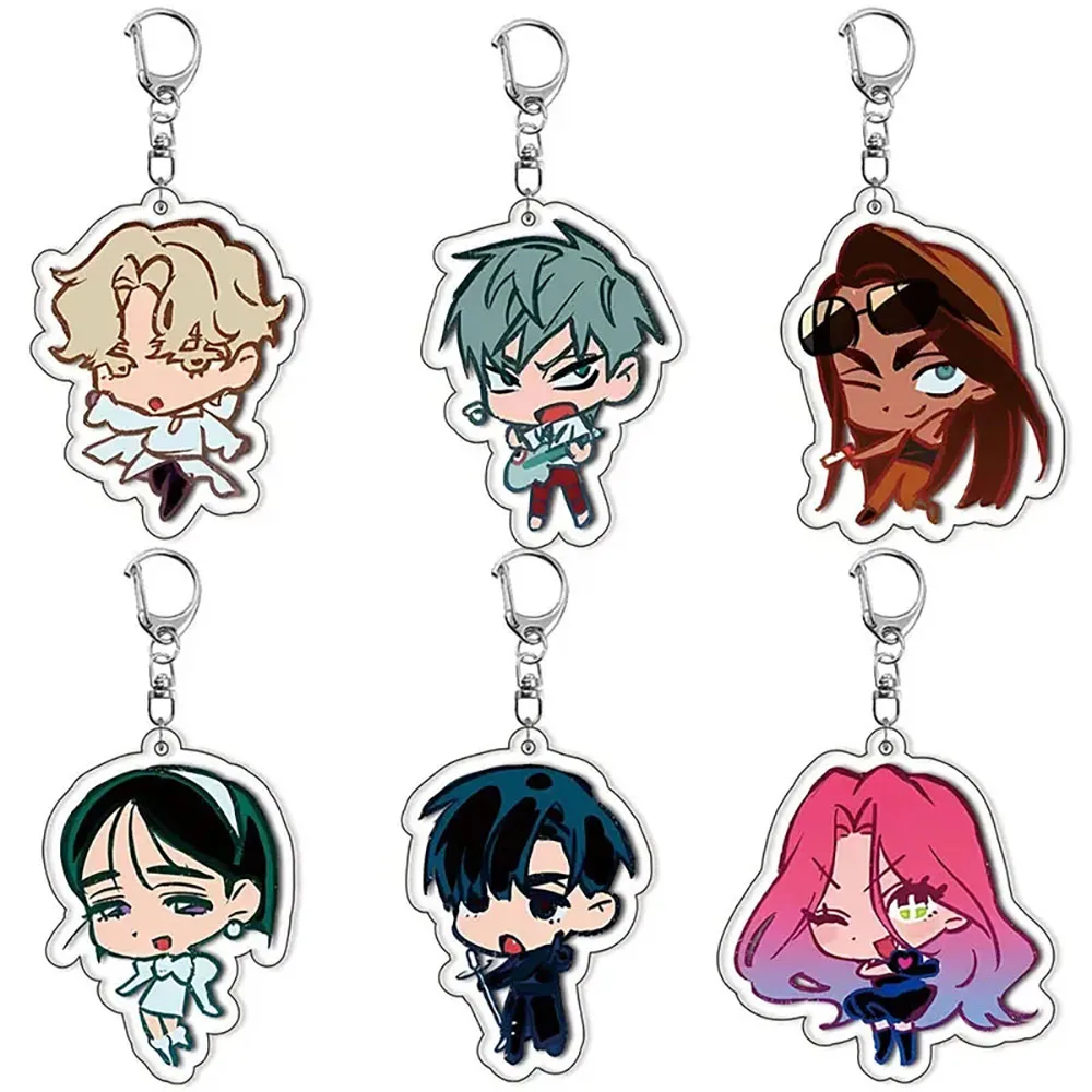 Anime Alien Stage Keychain Luka Ivan Till Mizi Hyuna Sua Key Chain Game Accessories Backpack Pendant Llaveros Prop Jewelry Gift