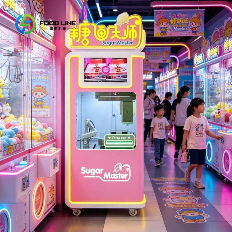 Customized AI Sugar Painting Vending Machine, 24 Hour Self-Service WiFi Coin Operated Sugar Syrup Drawer