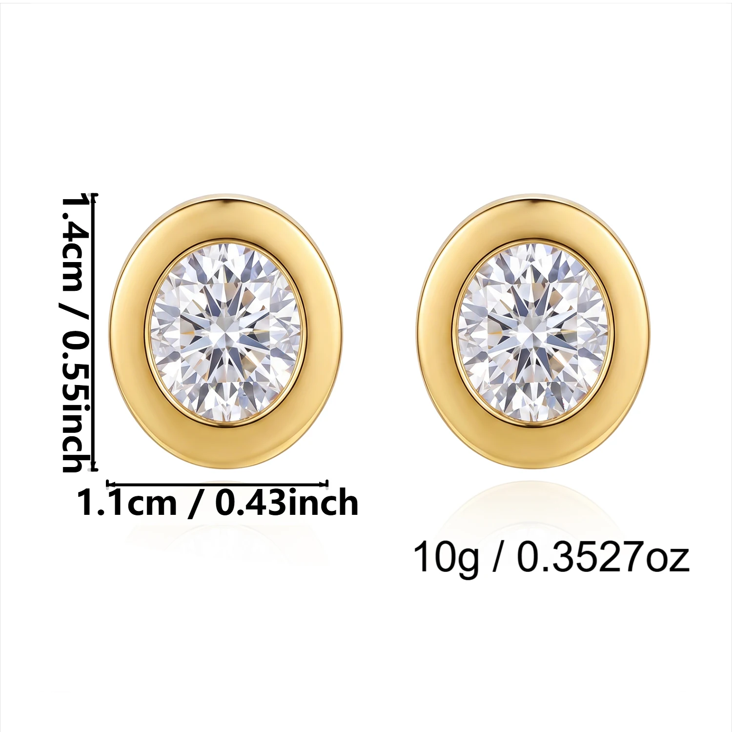 Minimalistische Edelstahl Geometrische Kleine Ohrstecker für Frauen Vergoldete Quadratische Zirkonia-Ohrringe Täglicher Schmuck – Detail 8