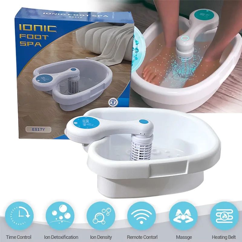 New Ionic Foot Detox Machine Footspa Hydrogen Enhanced Soak Foot Spa Bath Massager Vibration Arrays Aqua Ion Detoxifier Footbath