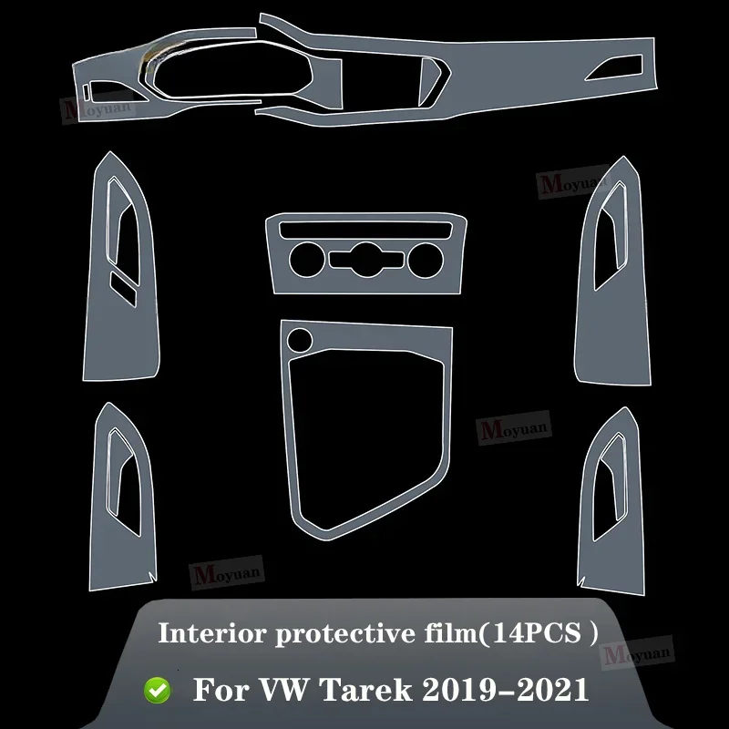 For Volkswagen Tarek Tharu 2021-23 Gearbox Panel Navigation Screen Automotive Interior TPU Protective Film Anti-Scratch Sticker