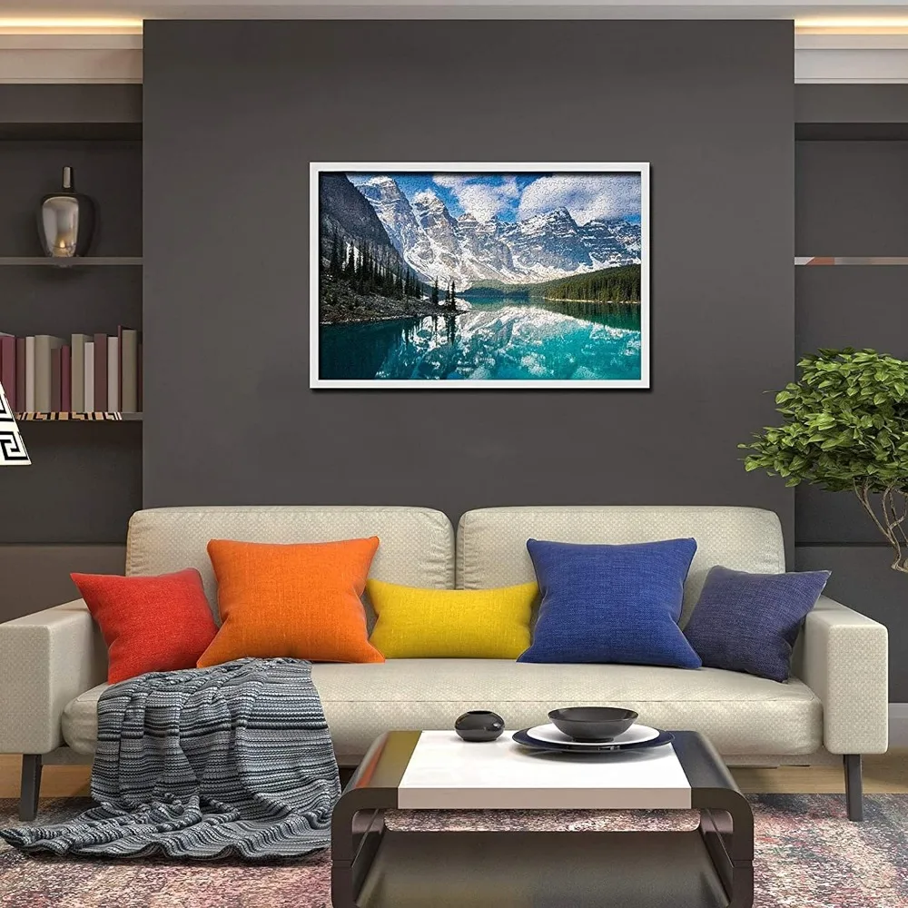 1000/500/300/120 ชิ้นจิ๊กซอว์ไม้ผู้ใหญ่ที่มี Moraine Lake ภูมิทัศน์ปริศนาท้าทายเกมสนุกของเล่นเด็กของขวัญ