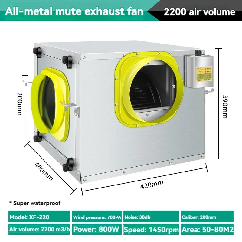 المنزلية 220 فولت مروحة عادم القناة التجارية قوية كتم المطبخ العادم الدخان نظام الهواء النقي مروحة عادم التهوية