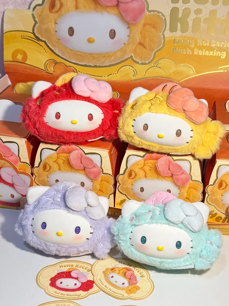 

Sanrio Hello Kitty Lucky Koi Series Vinyl Blind Box Keychain Cute Doll Pendant Collectible Gift For Anime Fans Kids