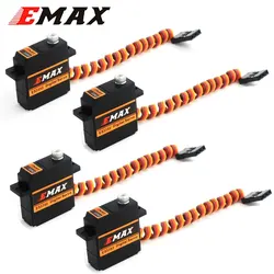 4 pezzi EMAX ES3352 12.4g Mini Servo digitale con ingranaggio in metallo per aereo RC adatto per tipo di spina JR