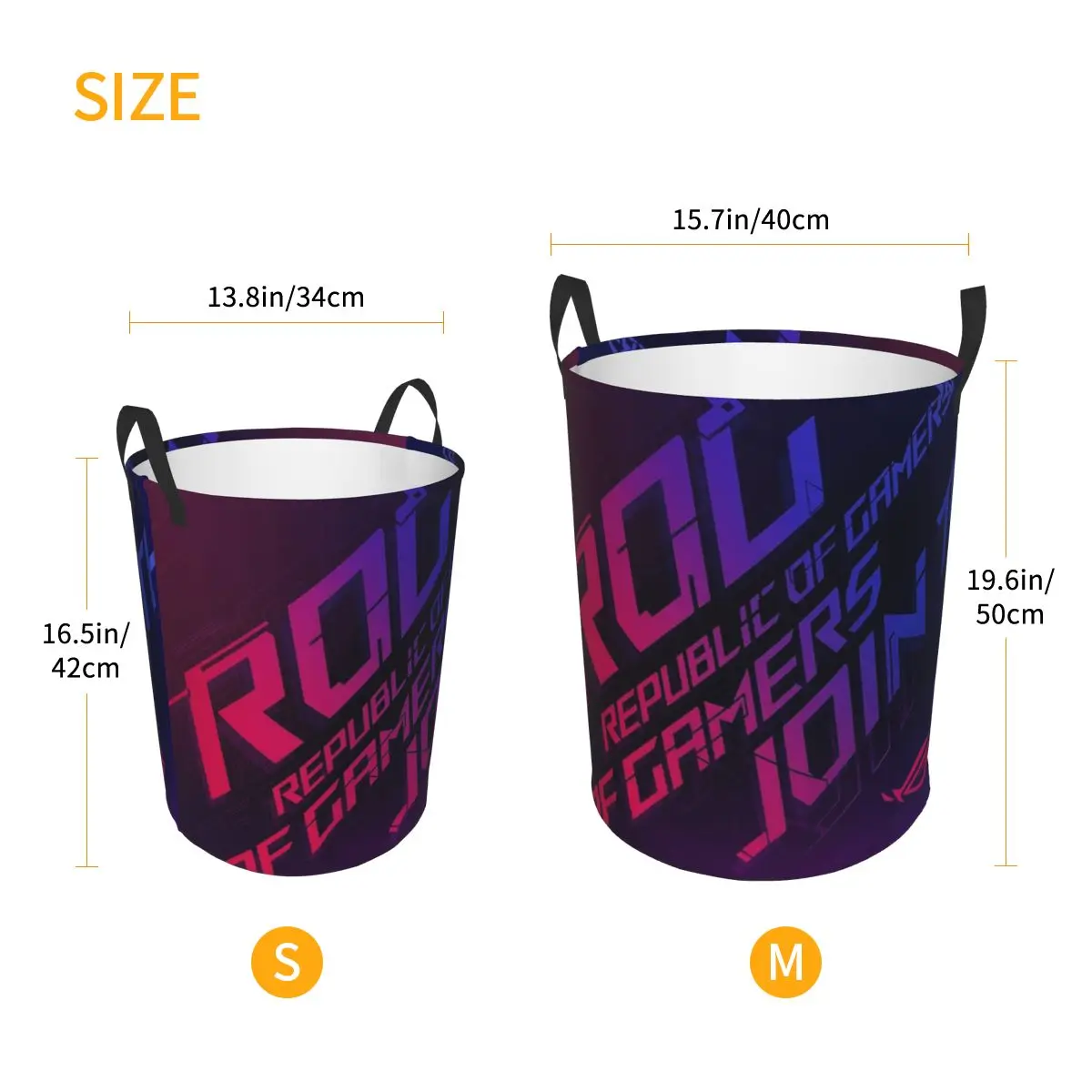 Join The Republic Of Gamers Rog Asu Foldable Laundry Baskets Dirty Clothes Home Organizer Large Waterproof Hamper For Home Kids