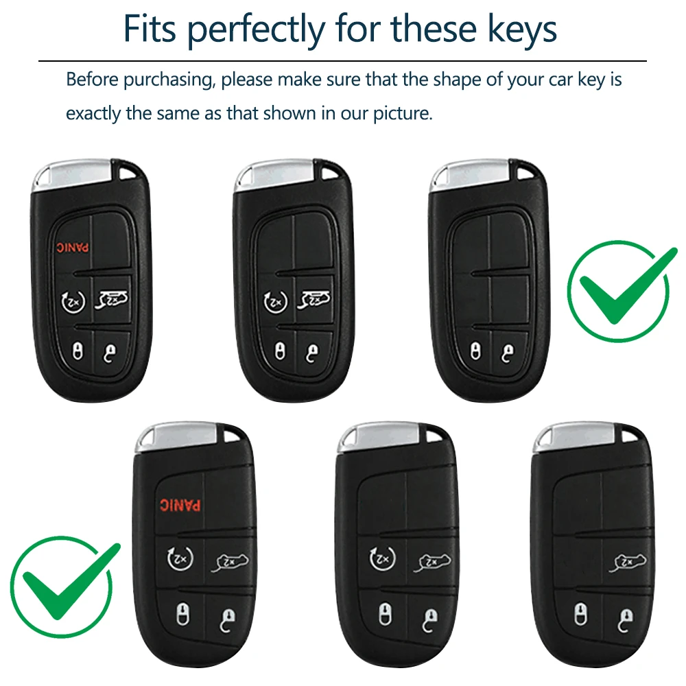 Silikon-Smartkey-Hülle Passend für Jeep Grand Cherokee WK2 2014-2021 Cherokee KL 2014-2023 Dodge Dart 2013-2016 Durango 2014-2026 – Detail 5