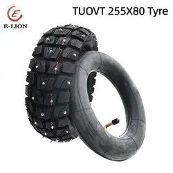 TUOVT 255X80 Tyre Winter Snow Tires 10x3.0 for Electric Scooter Zero 10x Dualtron KuGoo M4 10 Inch 80/65-6 Off Road Tire