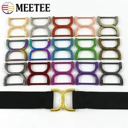 5/10Pcs Meetee 25mm Metal Ring Buckles Bag Belt Connector Clasp Webbing Strap Garment Loop Button Hook DIY Hardware Accessories