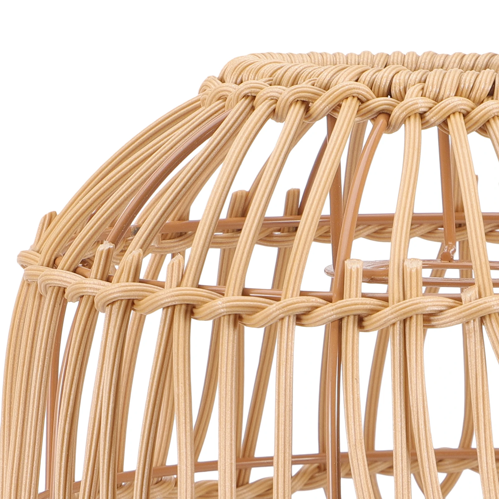 

Wicker Woven Lampshade Tea Color Handmade Imitation Rattan Pendant Light Cover for Ceiling Lamps Home Decor Soft Lighting Study