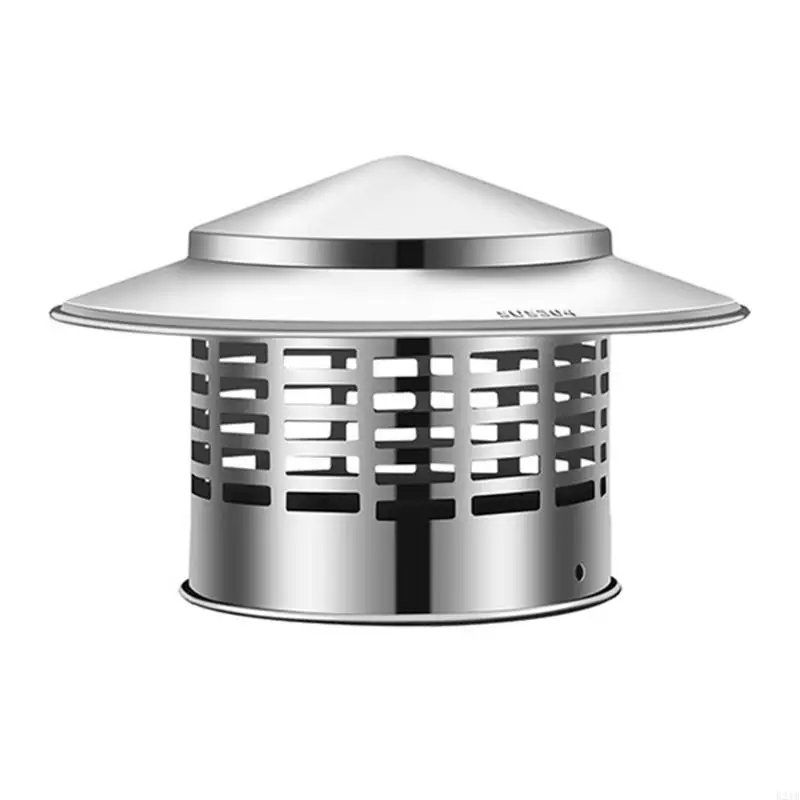 Stainless Steel Round Chimney Caps with Screen Cones Top Roof Caps for Vent