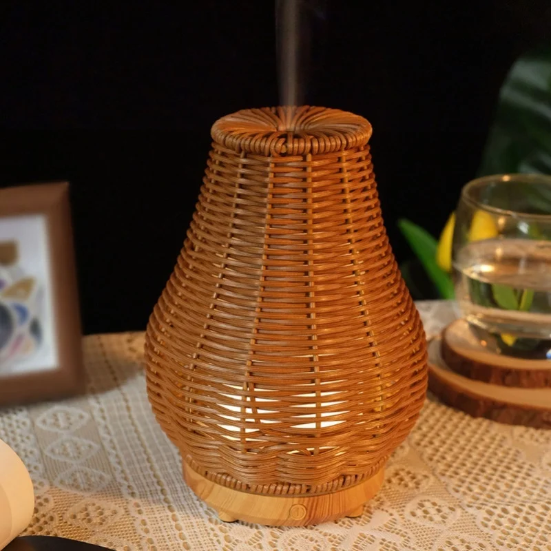 

Aroma Diffuser Humidifier USB Plug In Rattan Weaving Portable Desktop Aromatherapy Humidifier For Travel Office
