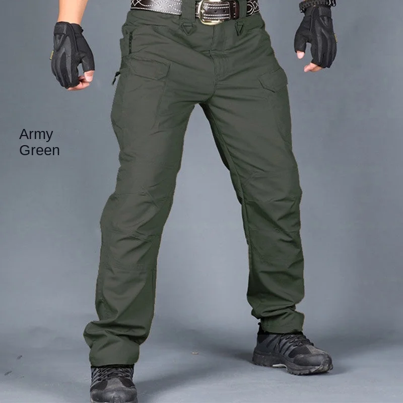 Men's Pants Waterproof Anti-stain Anti-tear Multifunctional Tactical IX7 Training Combat Multi-pocket Cargo Pants S-5XL