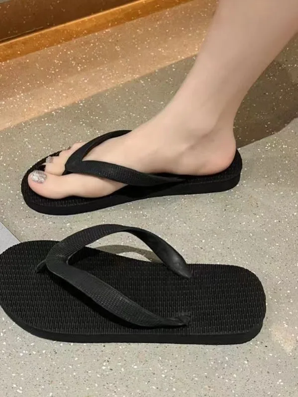 Anti-Slip Middle Finger Sandals Beach Holiday Vacation Couples Unisex Flip Flops EVA Material Comfortable Casual Slippers