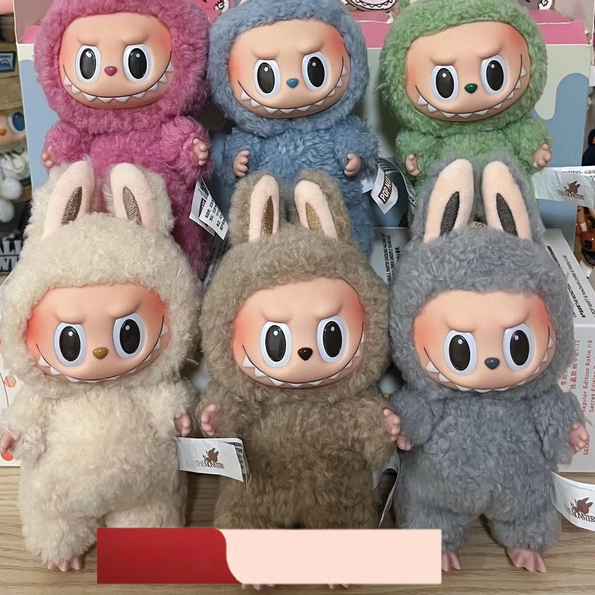 

In Stock Labubu The Monsters Vinyl Face Doll Heart-Moving Macaron Doll Blind Box Figure Guessing Bag High-Quality Replica Gifts
