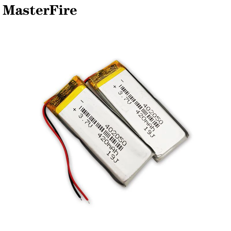10x3.7 فولت 420 مللي أمبير بطارية ليثيوم بوليمر قابلة للشحن 402050 ل GPS الملاح قلم تسجيل لوحة المفاتيح اللاسلكية LED بطاريات المصباح