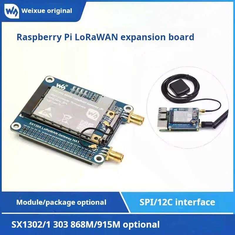 waveshare Raspberry Pi LoRaWAN module SX1302/1303 Gateway Module Expansion Board 868M/915M
