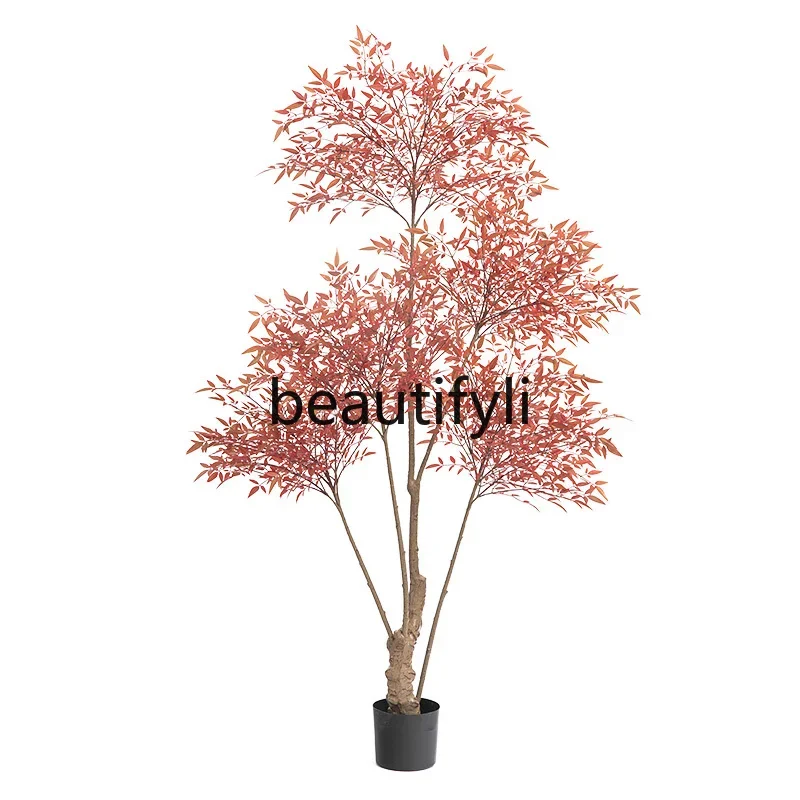 Simulation green plant fake plant decoration living room floor ornament light luxury fake flower simulation flower ornament