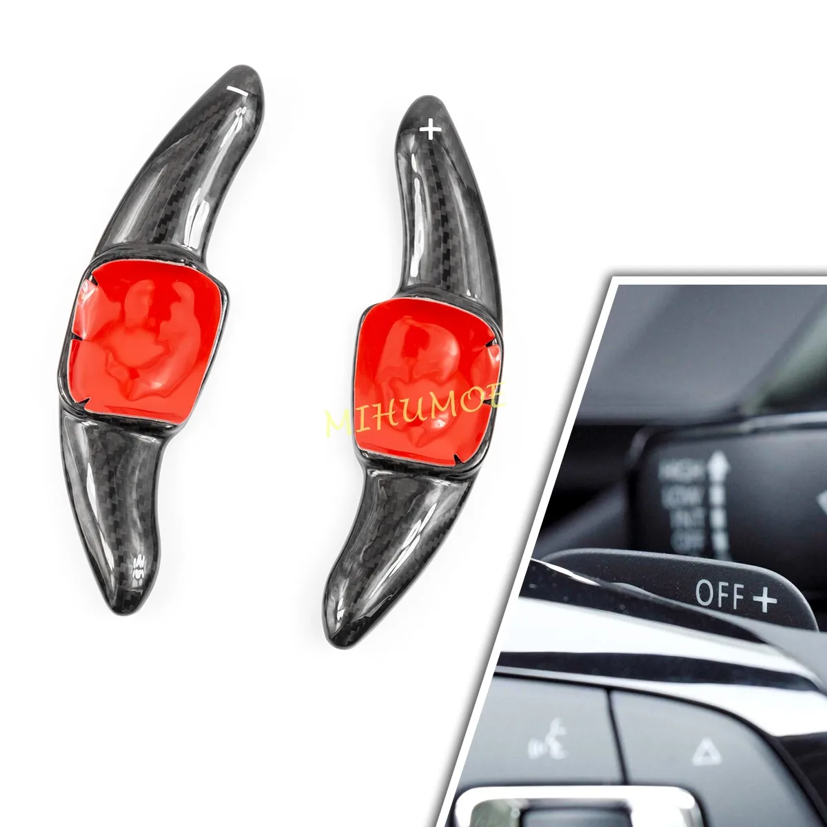 

Carbon Fiber Car Steering Wheel Paddle Shifter Extension Gear Shift For VW Golf MK8 Passat Touareg Tiguan Atlas Arteon Teramont