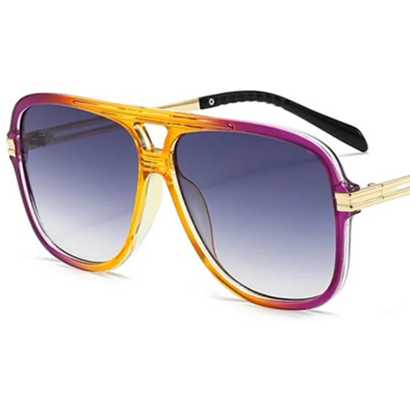 

Fashion Sunglasses Unisex Sun Glasses Double Beam Anti-UV Spectacles Square Eyeglasses Simplity Gradient Lens Ornamental