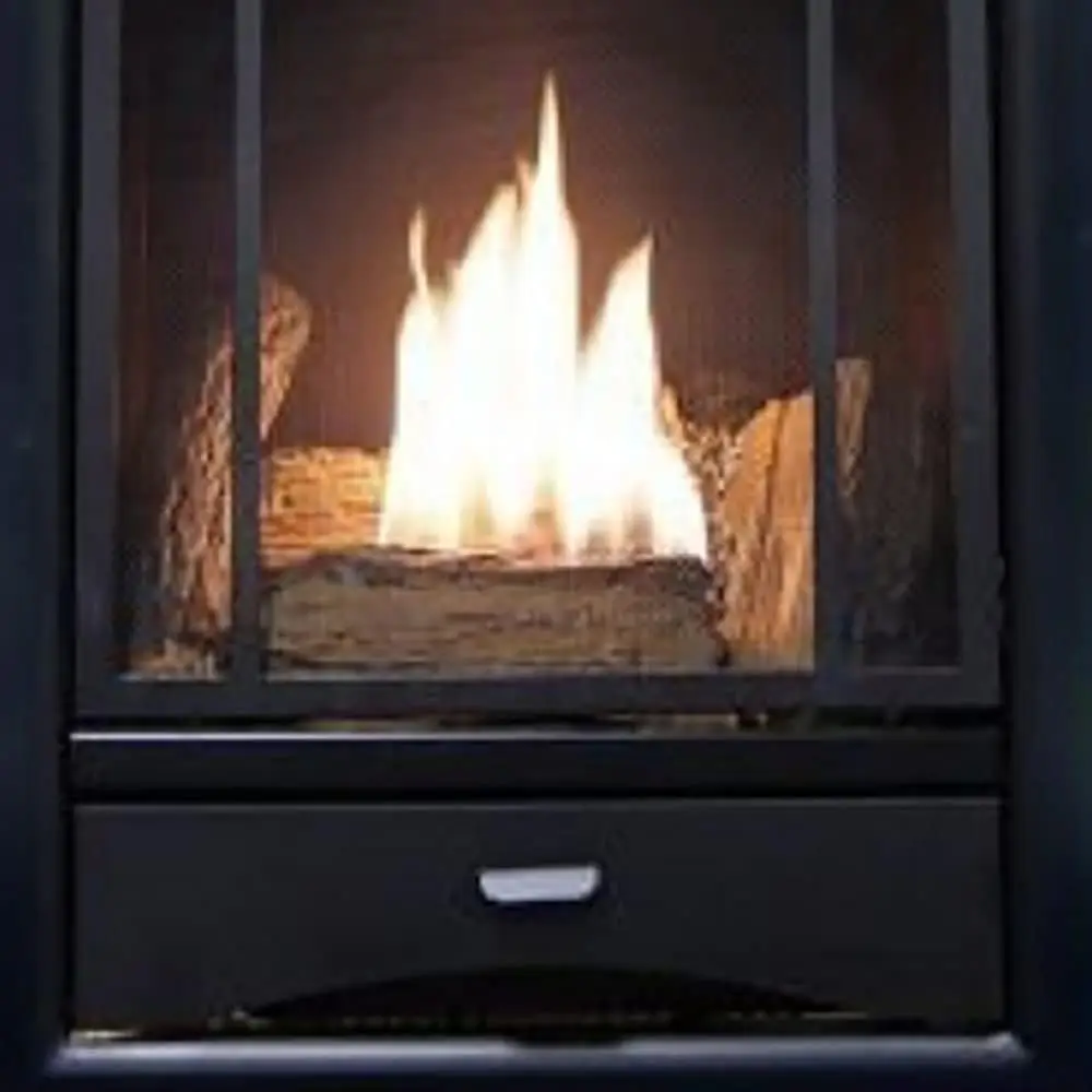 Dual Fuel Ventless Gas Fireplace System with Mantle, Thermostat Control, 4 Fire Logs, Use with Natural Gas or Liquid Propane, image 4
