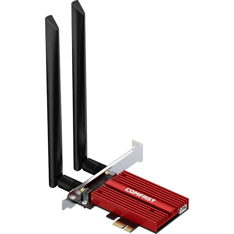 WiFi 6 PCIe Wireless Network Card Dual Band High Speed Desktop Gaming WiFi Adapter