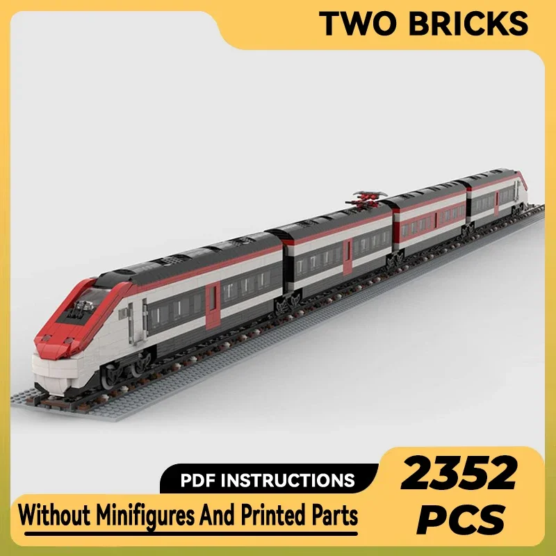 테크니컬 Moc Bricks 도시 자동차 모델, 스위스 고속 열차 모듈식 빌딩 블록, 어린이용 장난감 선물, DIY 세트 조립