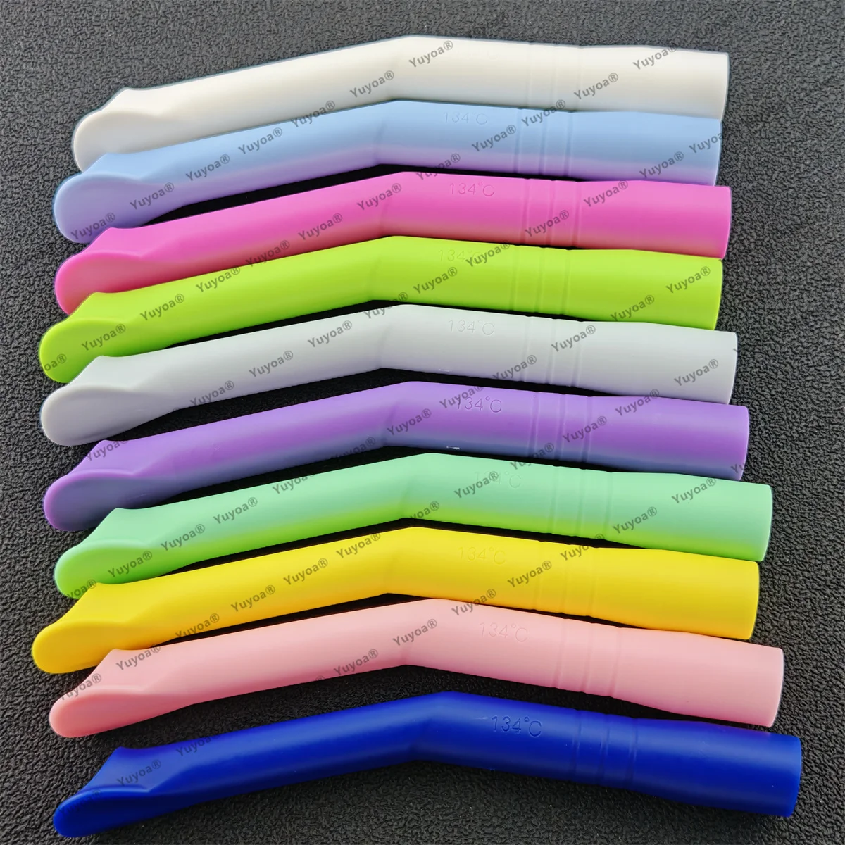 5 x 10pcs/bag 134℃ Autoclavable Strong Suction Tips Dental Duckbill Saliva Ejector Dentistry Clinic Evacuation Tips