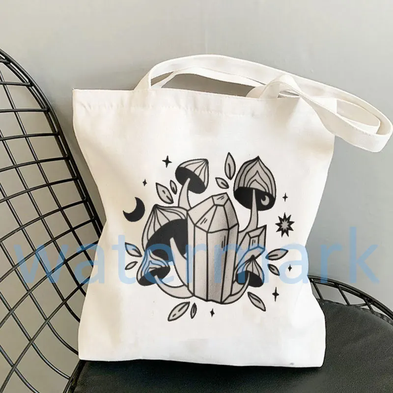 Mushroom Tote Bag Frog Bag Teacher Totes Aesthetic Tote Bag Organic Cotton Jute Tote Canvas Bag Dark Academia Tote Bag Cute Frog