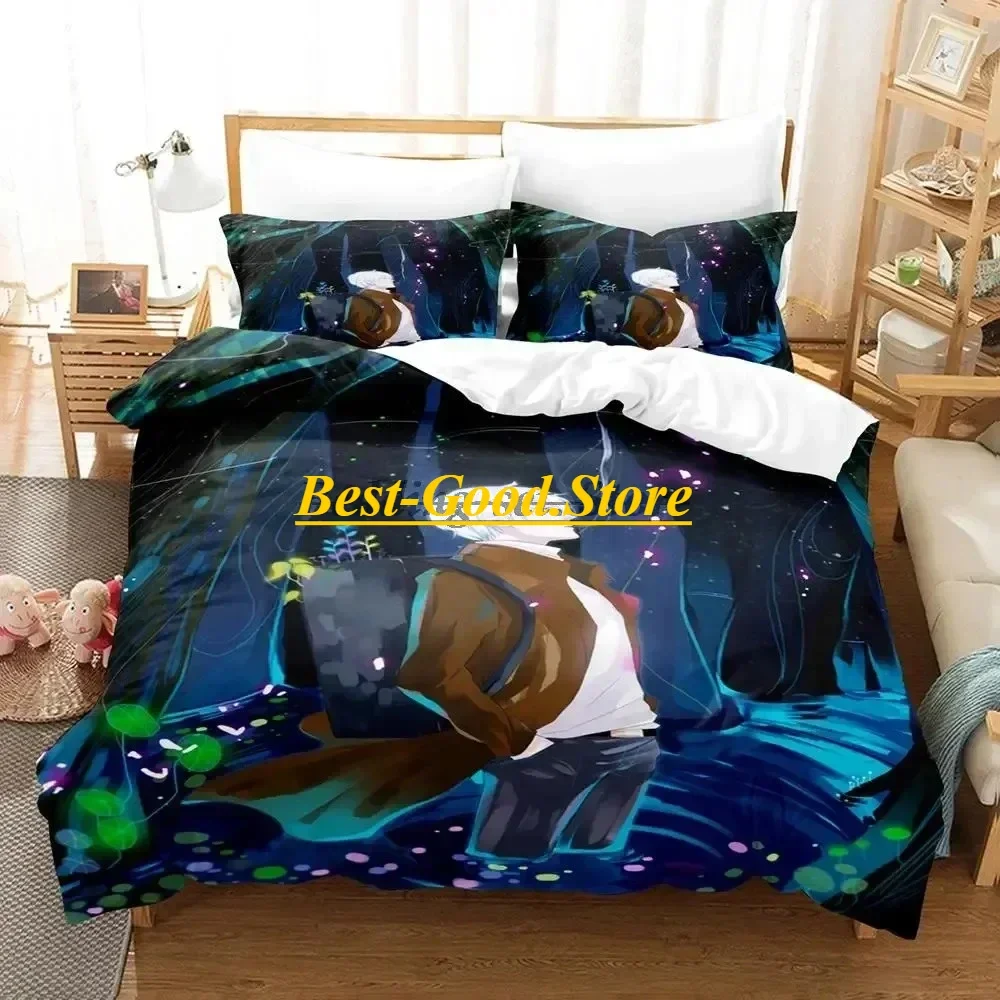 

2023 Mushishi Bedding Set Duvet Cover Sheet Printed Bed Set Pillowcase Bed Full Queen King Size Comforter Bedroom