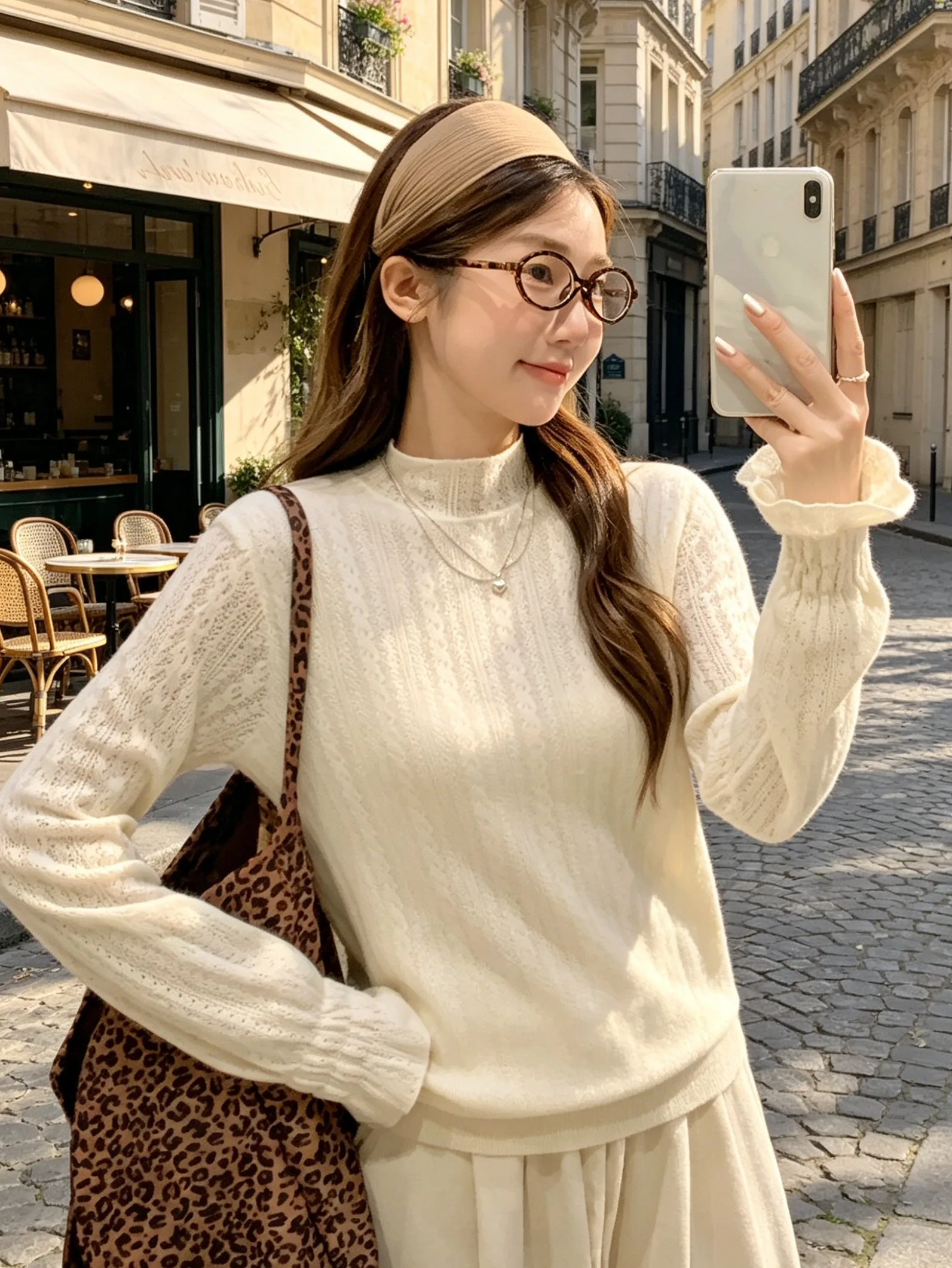 

New Women's Long Sleeve Knitted T-Shirt Half round Neck Texture Sensation Pure Color Versatile Simple Top Casual Loose Fit