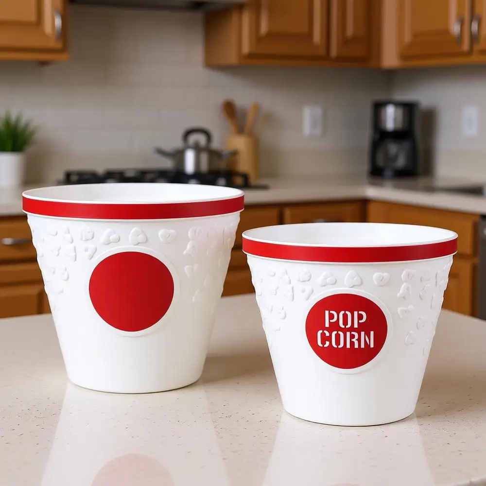 

Pair of Red Corn Storage Buckets