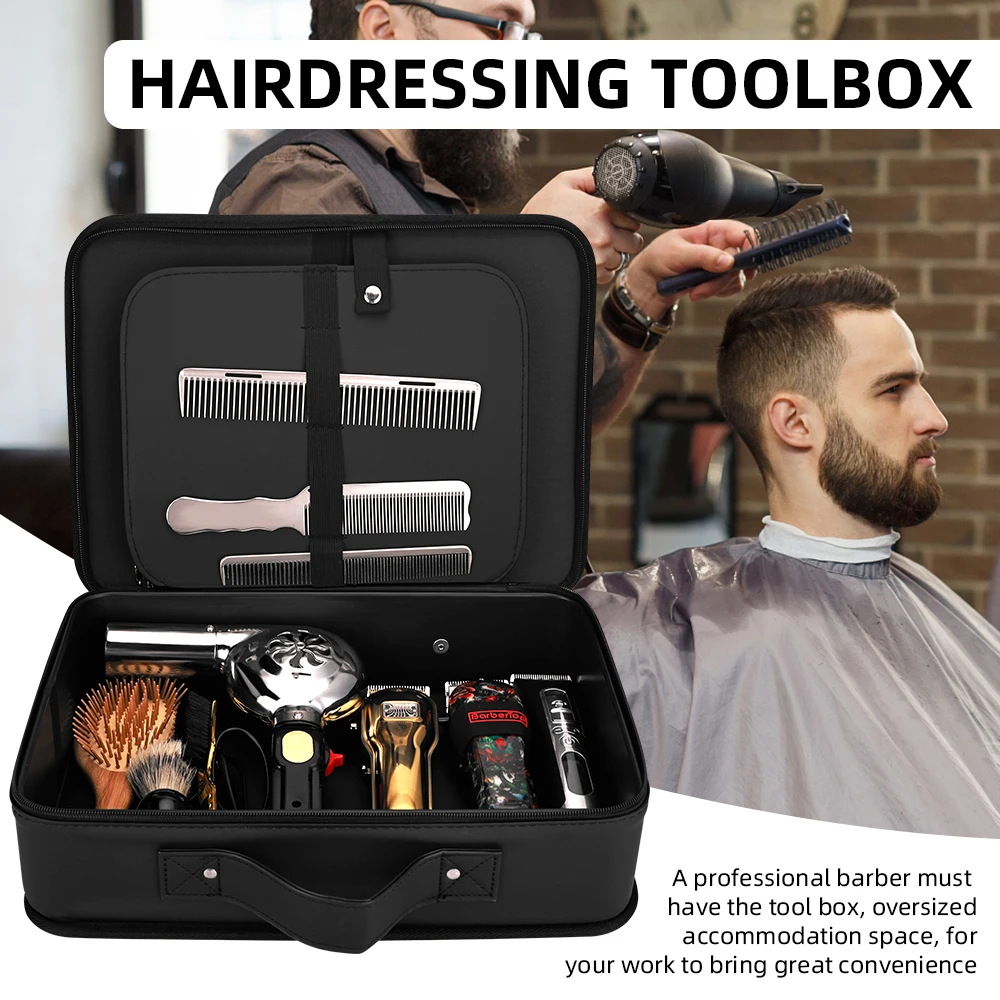 Multi-Pocket Large Capacity Barber Tool Bag Portable Hairstylist Storage Carry Case For Travel Salon Home Use