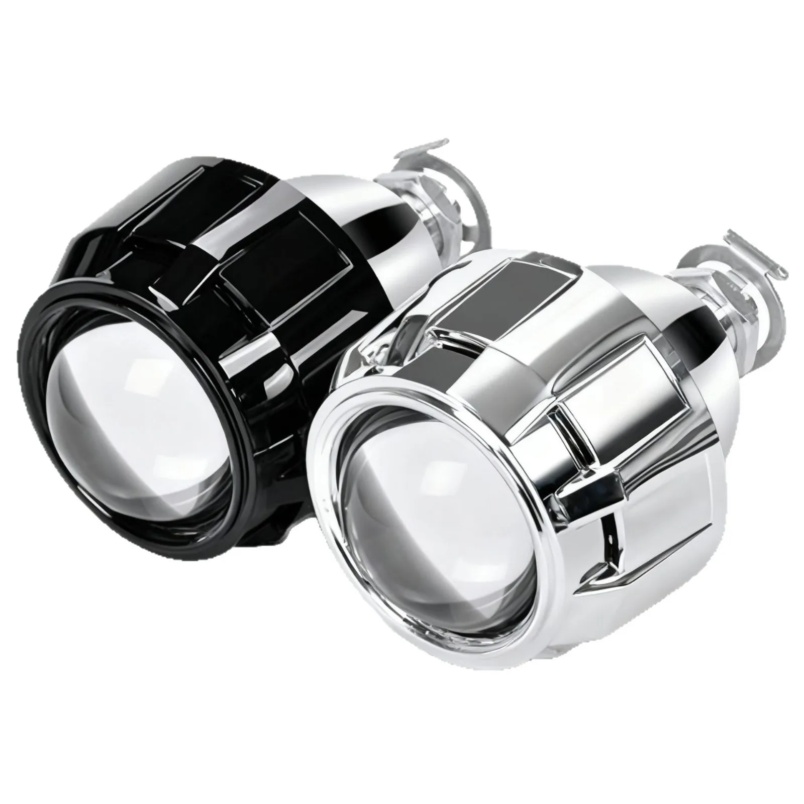 

Hot Selling 2.5 Inch Visteon Bi LED Projector Headlight Kit with Halo Ring, H1 HID Xenon Bulb Dual Beam Car Front LED Headlights