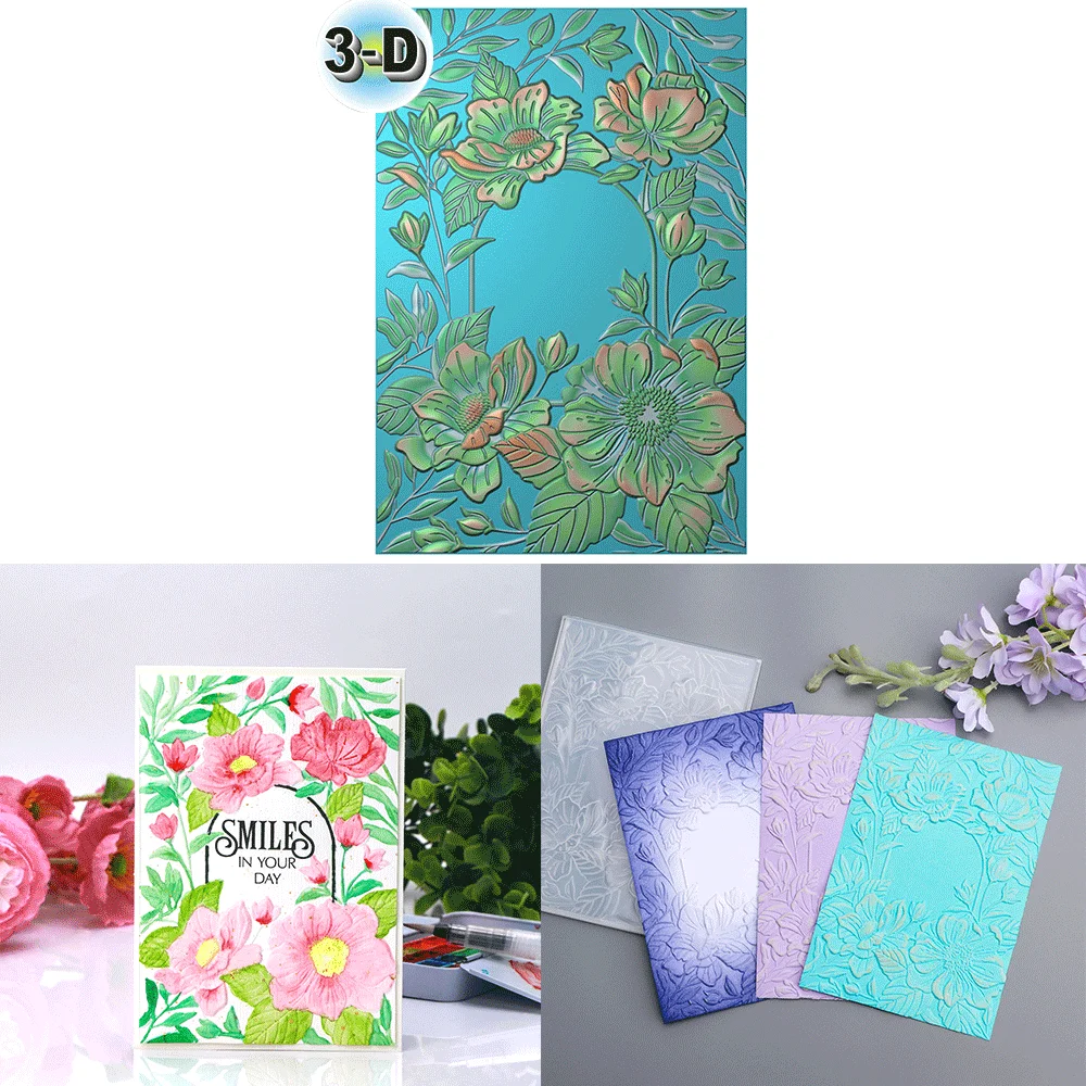 Floral Archway 3D Embossing Folder For Adding Texture And Dimension To Craft Project Card Making