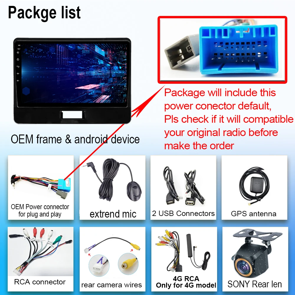 Android 13 Car Radio Multimedia Video Player, Adaptador Automático, Navegação GPS, 4G, BT, 2 Din, DVD, Carplay para Suzuki Wagon R6, 2017-2021