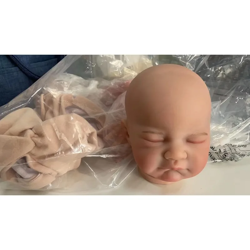 21inch Already Painted Reborn Doll Parts August Cute Sleeping Baby 3D Painting with Visible Veins Cloth Body Included