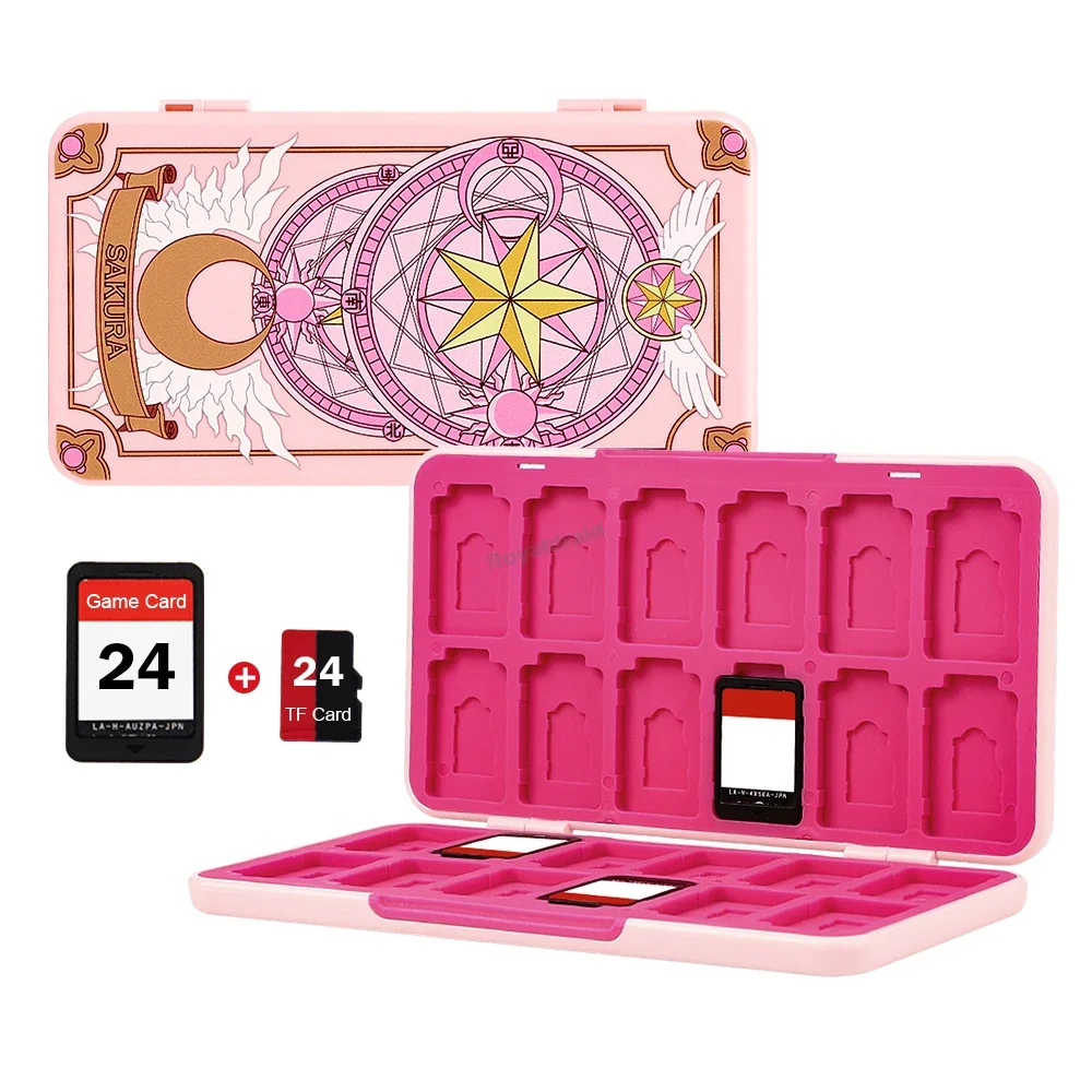NEW 24 IN 1 Game Card Case Holder for NS Switch Magnetic Cartridge Box W Soft Slot for Switch Lite /Switch OLED Game Accessories