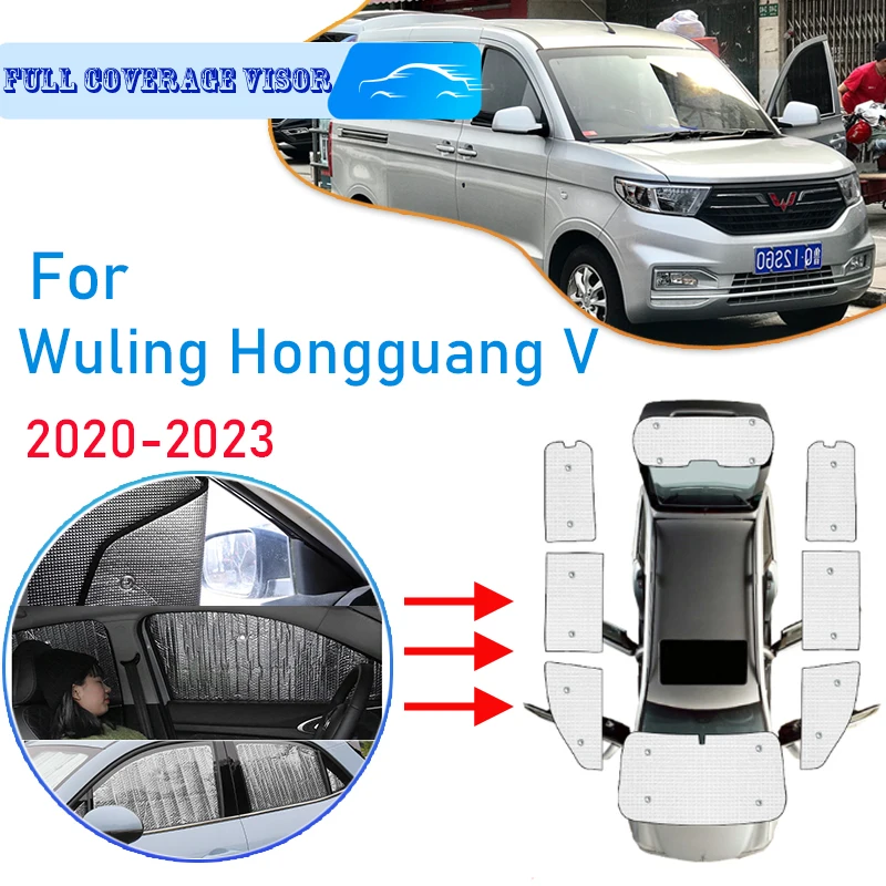 For Wuling Hongguang V Chevrolet N400 Tornado Van 2023 2022 2021 2020 Car Full Coverage SunShade Windshields Side Window Visor