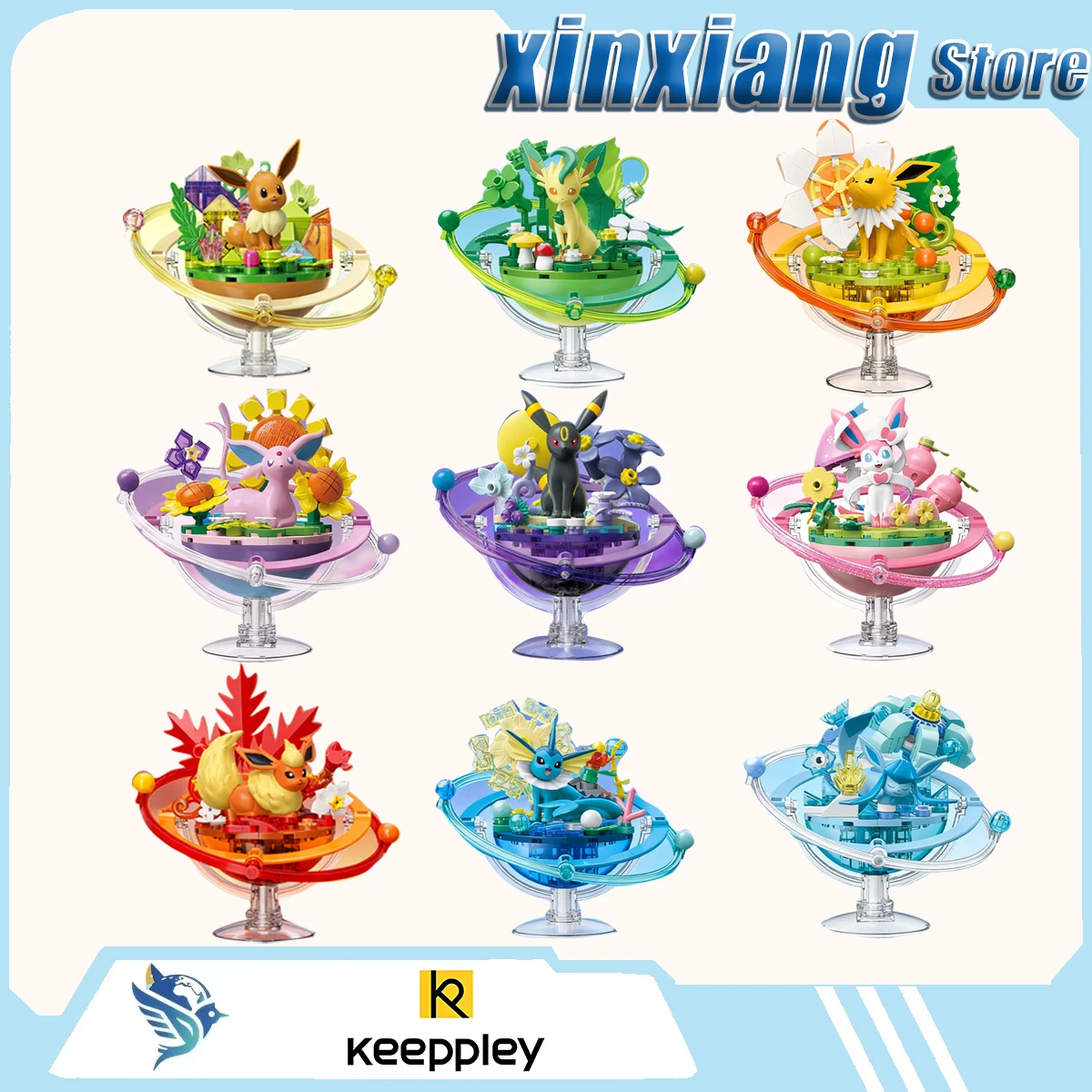 Keeppley OkéMon Ibi Family Planet Series Bausteine Kulturthemen-Figuren Cartoon-Charaktere im Anime- und Manga-Stil