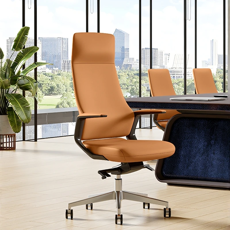 

Modern Leather Office Chair Playseat Dinning Bedroom Nordic Computer Office Chair Comfortable Designer Stoel Trendy Furniture