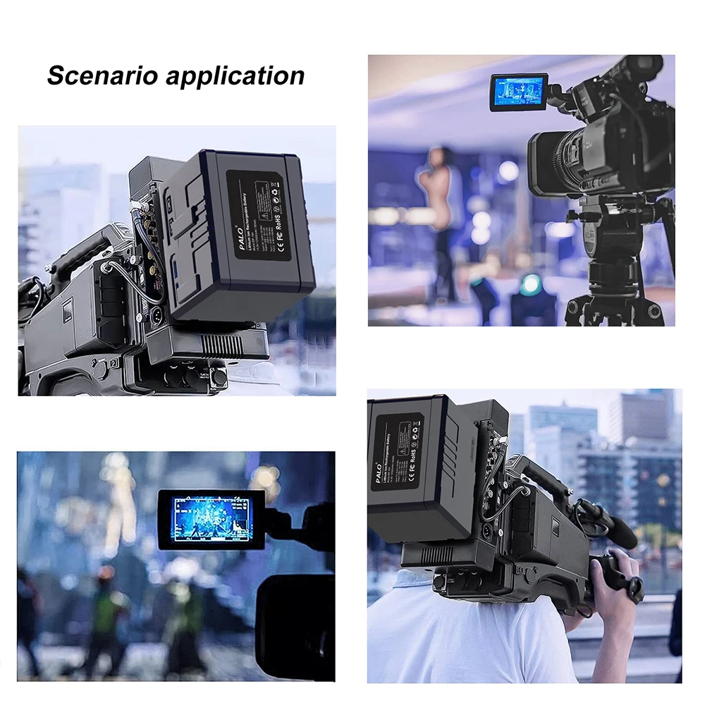 Bateria de montagem em v BP-185 BP-222 para sony v-lock hdcam xdcam baterias filmadora transmissão led luz de vídeo blackmagic ursa mini pro